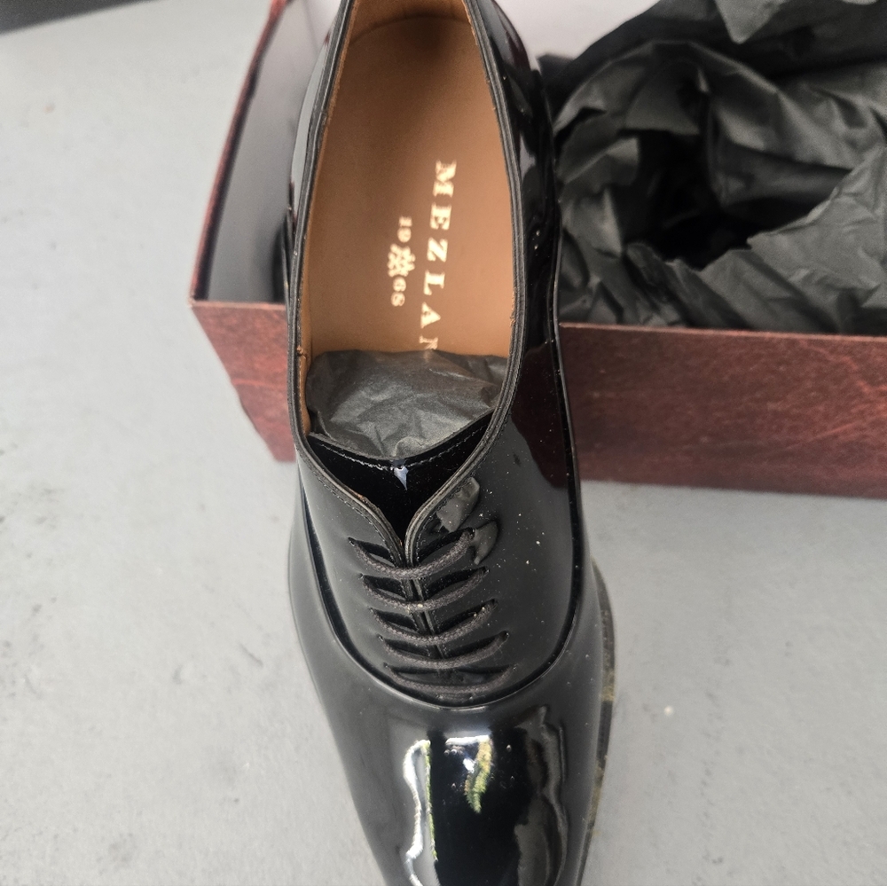Mezlan Oxfords Shoe Patent Leather Formal Shoes Size 10 Hp🔥🔥 - Picture 1 of 5